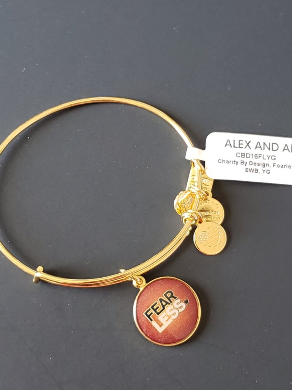 NWT Alex and Ani Fearless Life is Good Bangle 756 - Picture 3 of 7